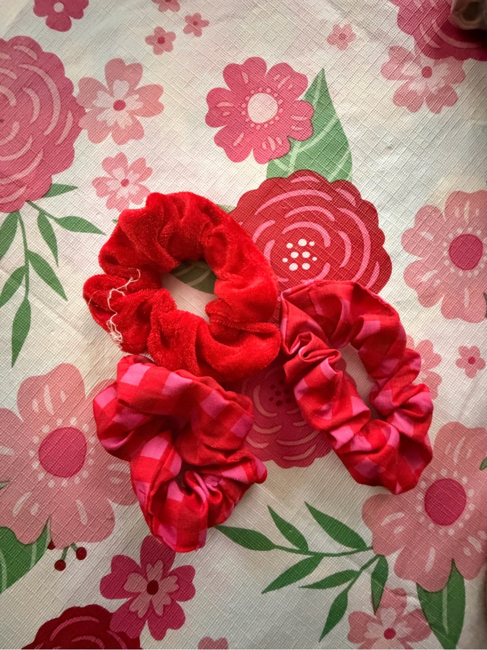 Red scrunchies